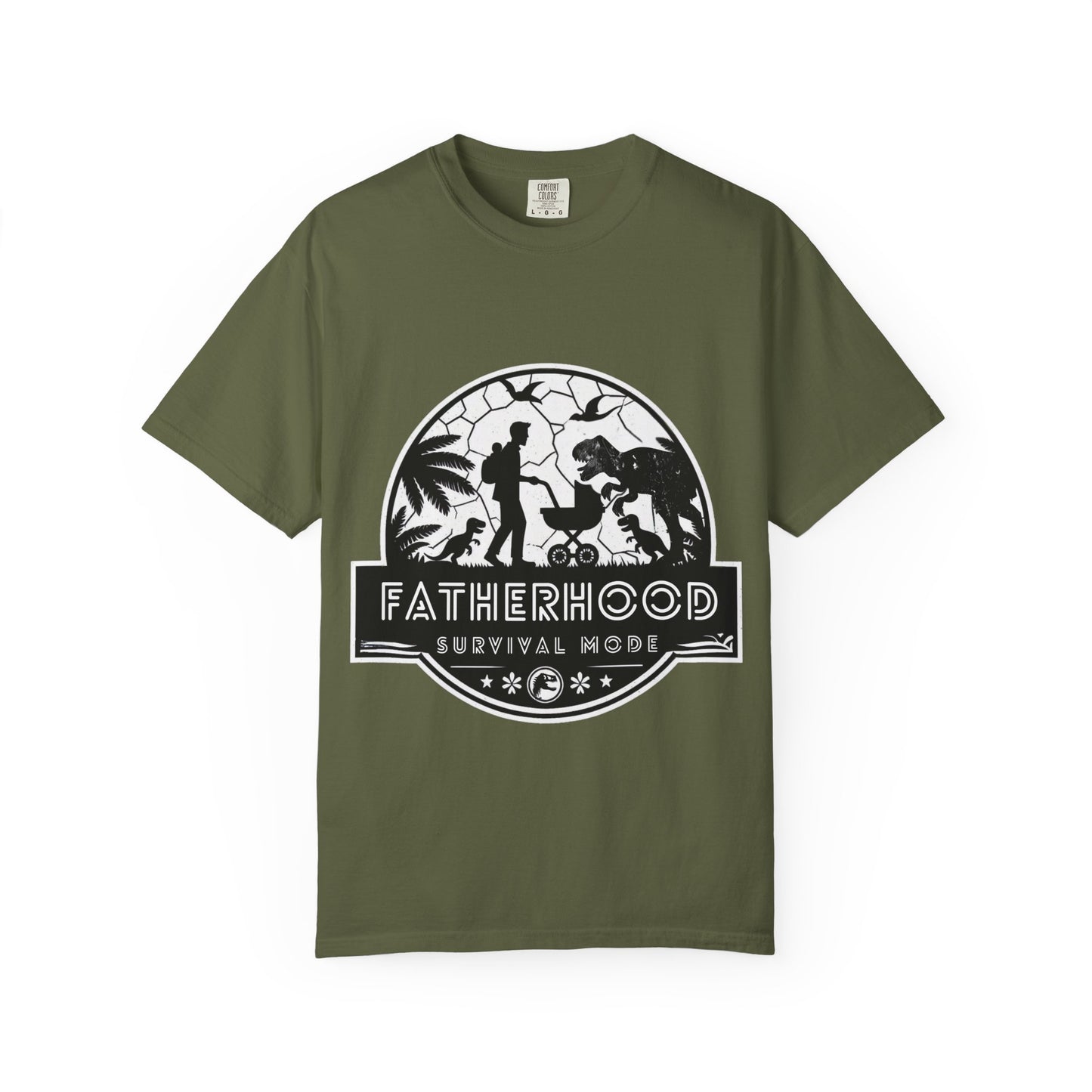 Fatherhood Survival Mode - Jurassic Park theme Graphic Tee