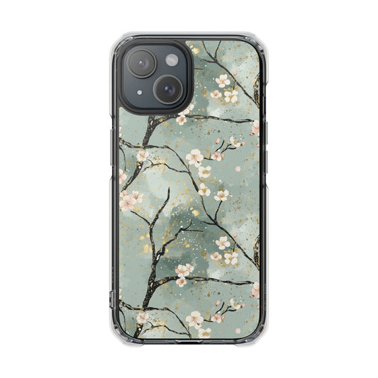 Floral Phone Case, Clear Impact Case, Nature Inspired Design
