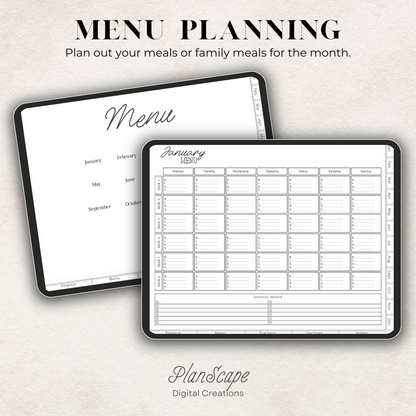 Minimalist Digital Planner: Undated, Hyperlinked Navigation