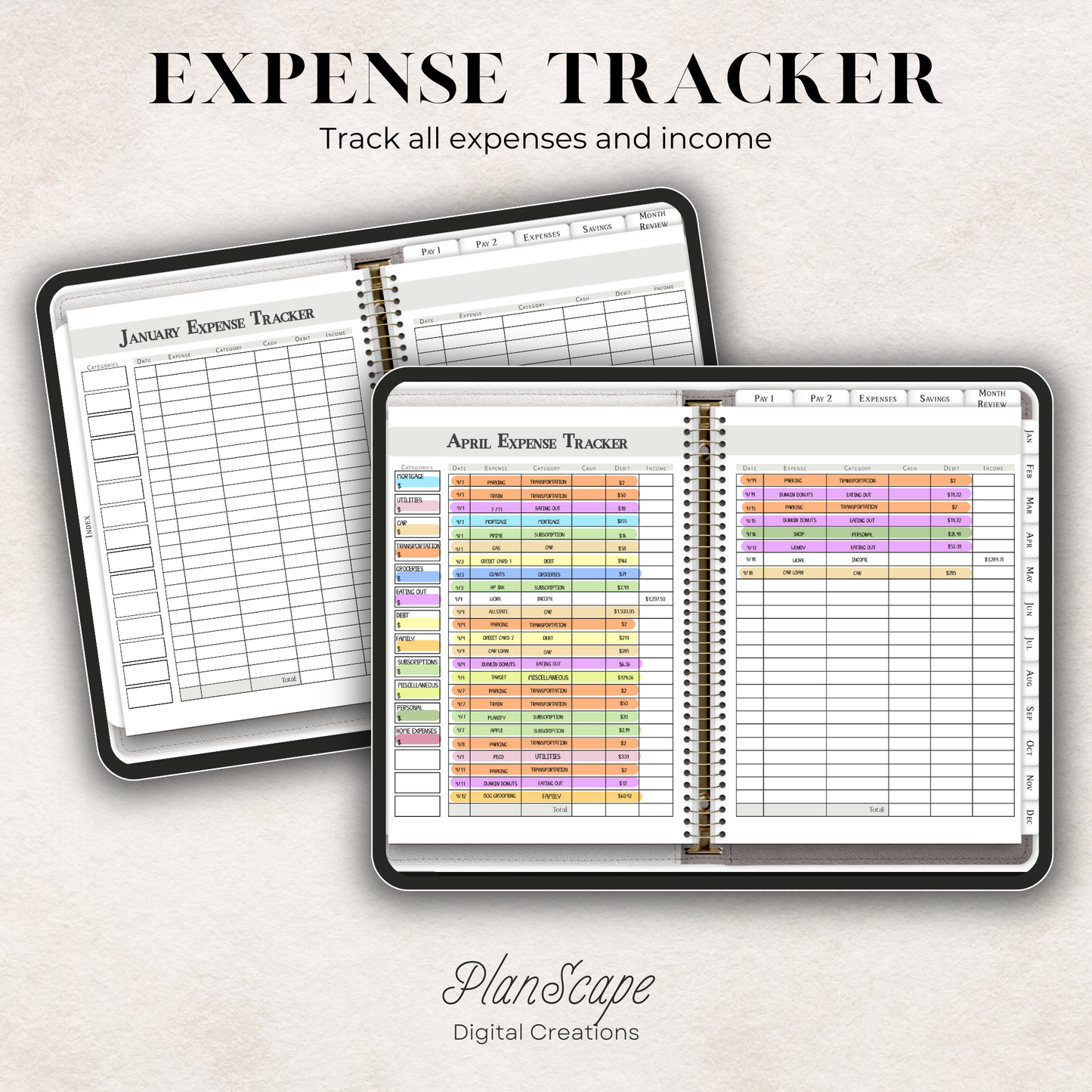 Digital Budget Planner: Undated Finance Organizer