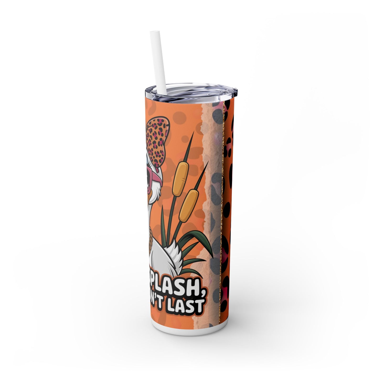 Funny Duck Skinny Tumbler with Straw - 20oz