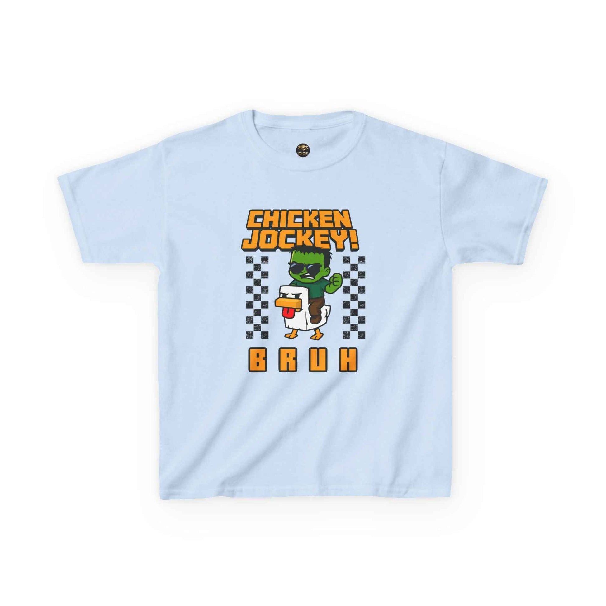 Kids Graphic Tee, Funny Chicken Jockey Design