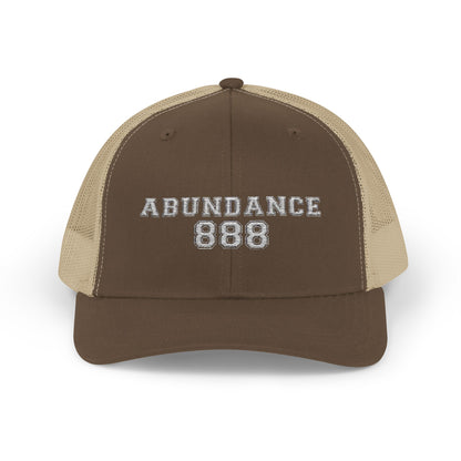 Snapback Trucker Cap with 'Abundance 888'