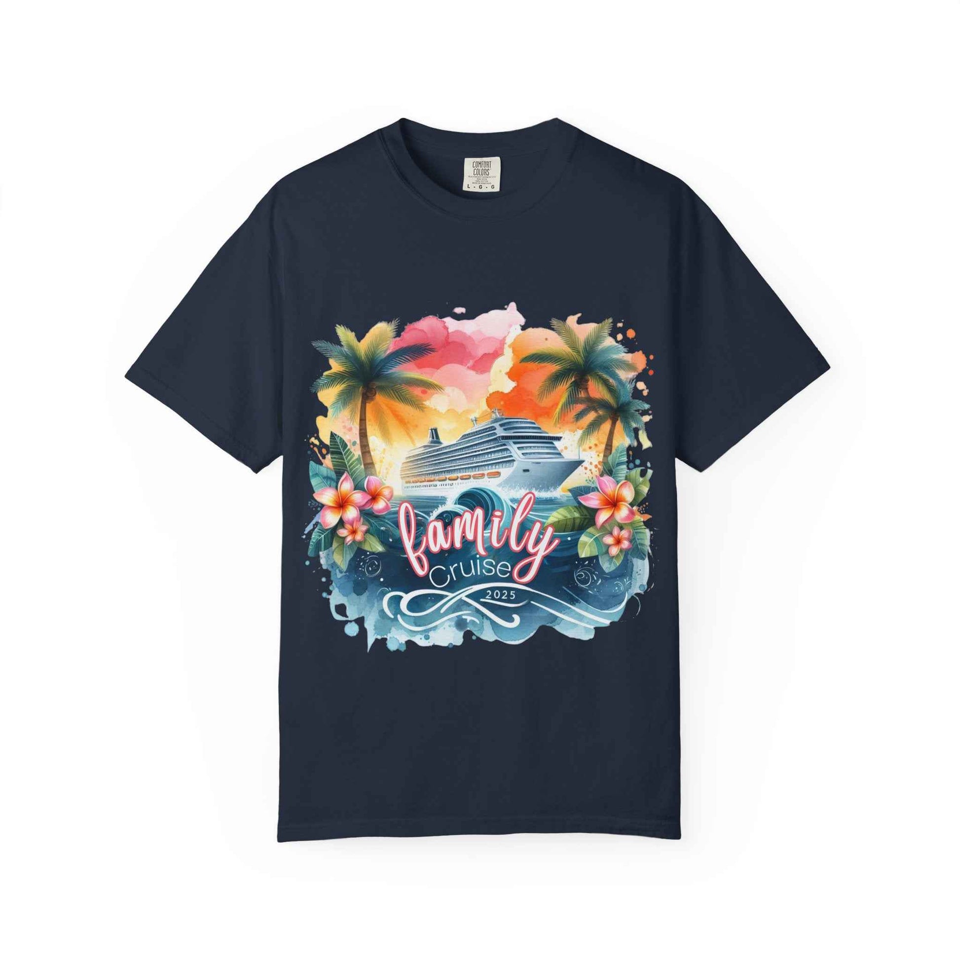 Family Cruise 2025 Unisex Garment-Dyed T-Shirt | Family Matching Tees