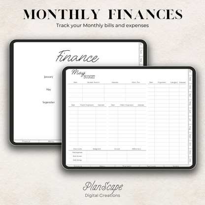 Minimalist Digital Planner: Undated, Hyperlinked Navigation