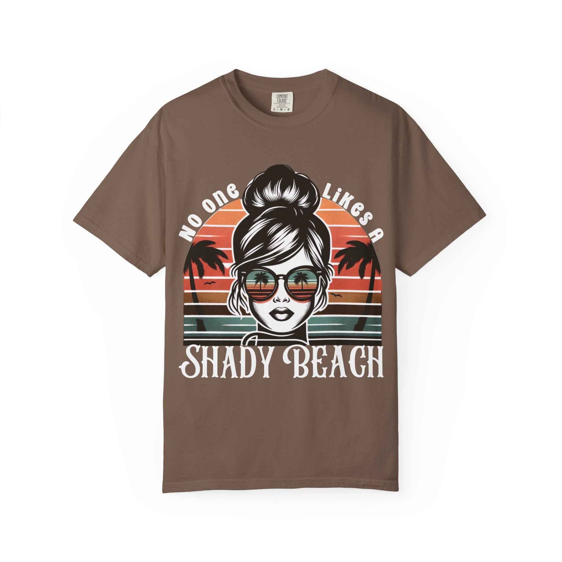 No One Likes a Shady Beach Unisex T-Shirt - Vintage Summer Vibe White Text
