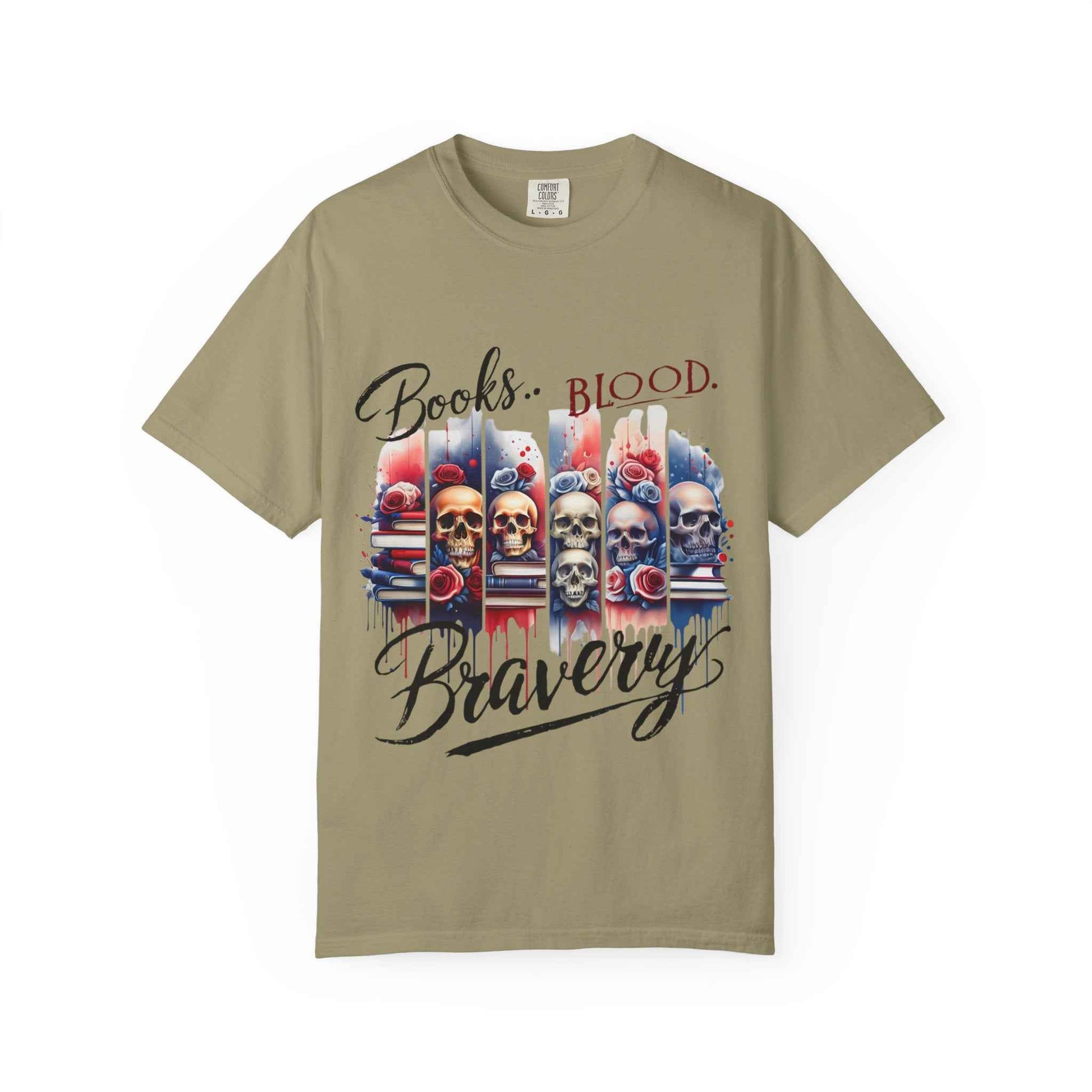 Books, Blood, and Bravery | Patriotic Graphic Tshirt