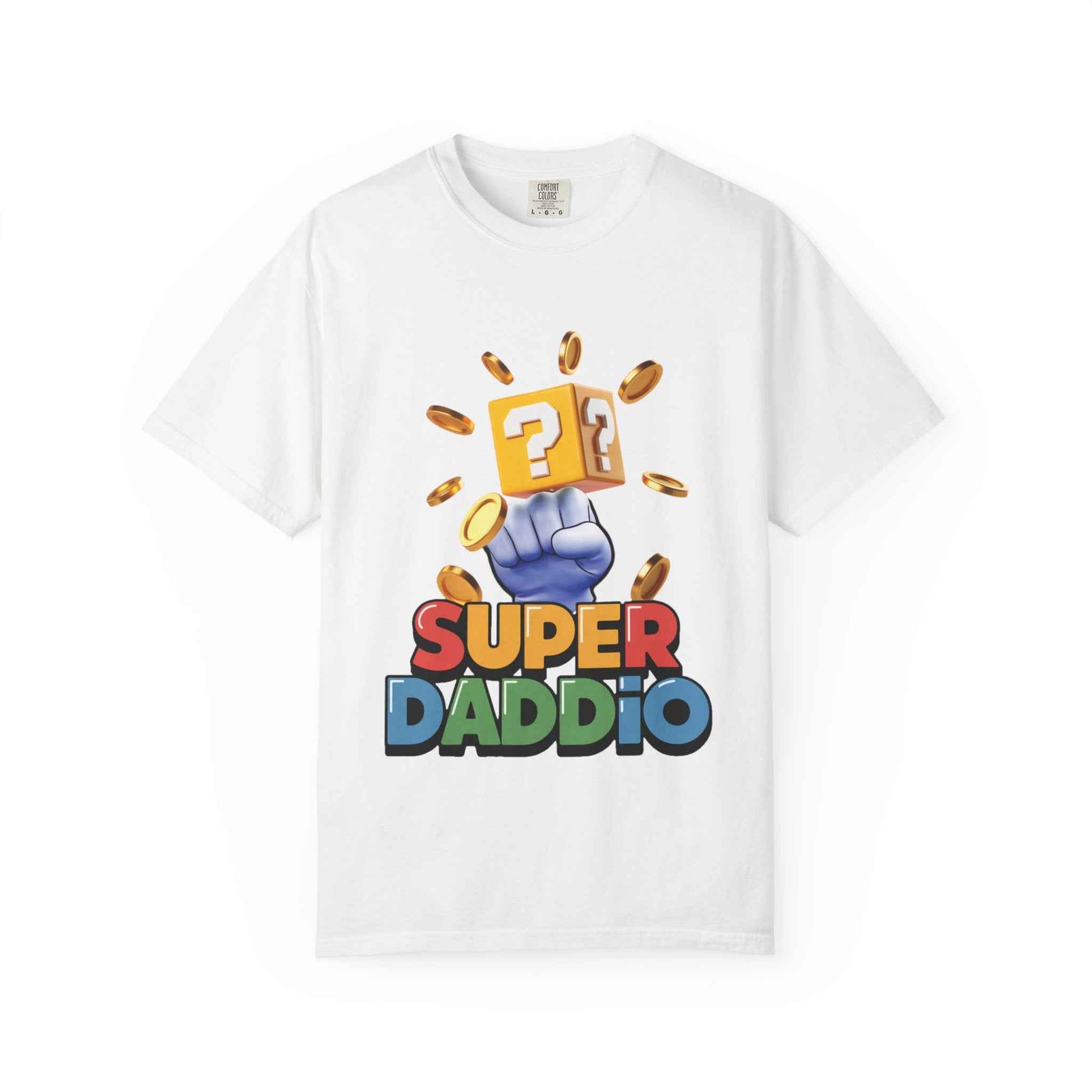 Super Daddio Garment-Dyed T-Shirt - Fun Gaming Tee for Dads