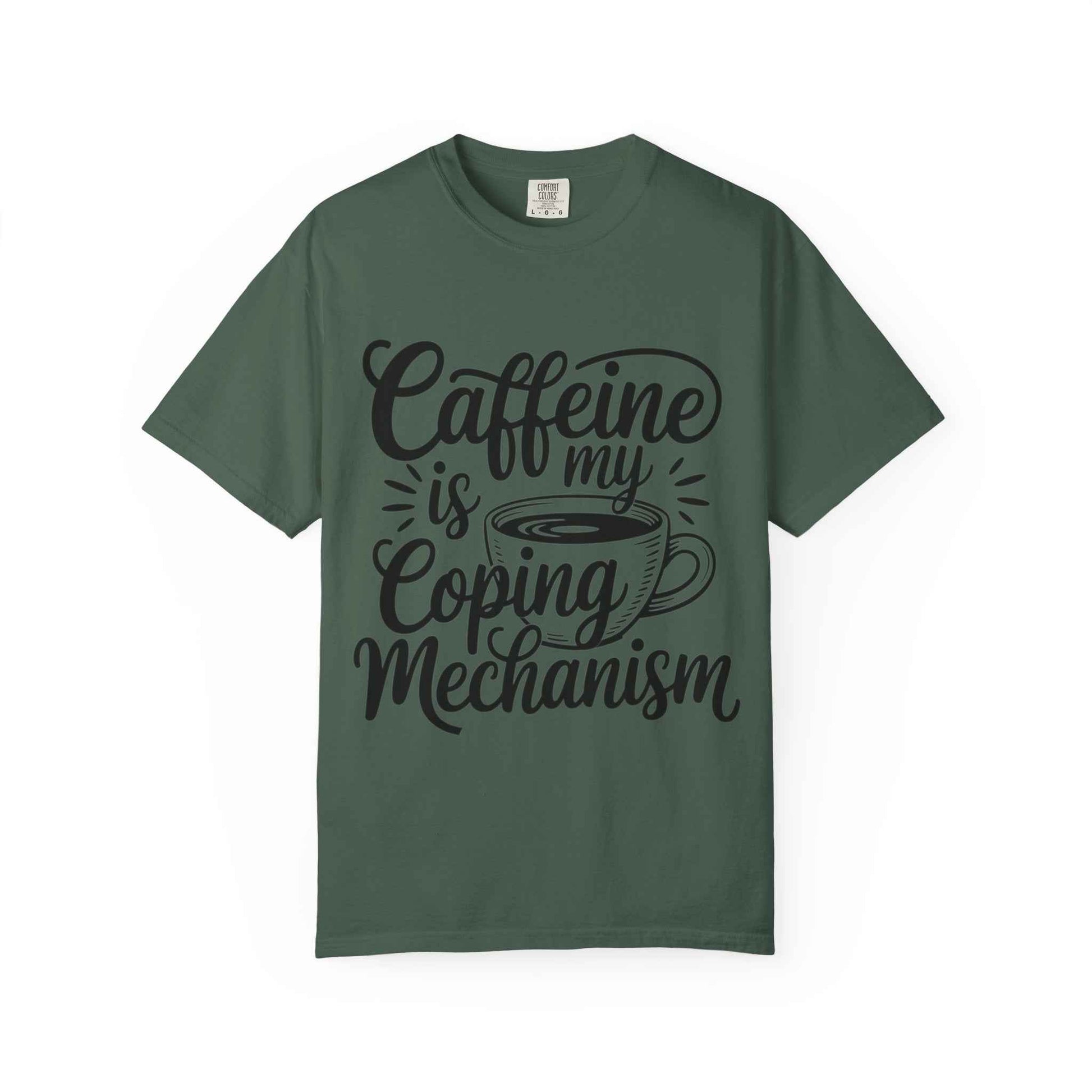 Caffeine is My Coping Mechanism Unisex T-Shirt | Funny Coffee Lover Tee