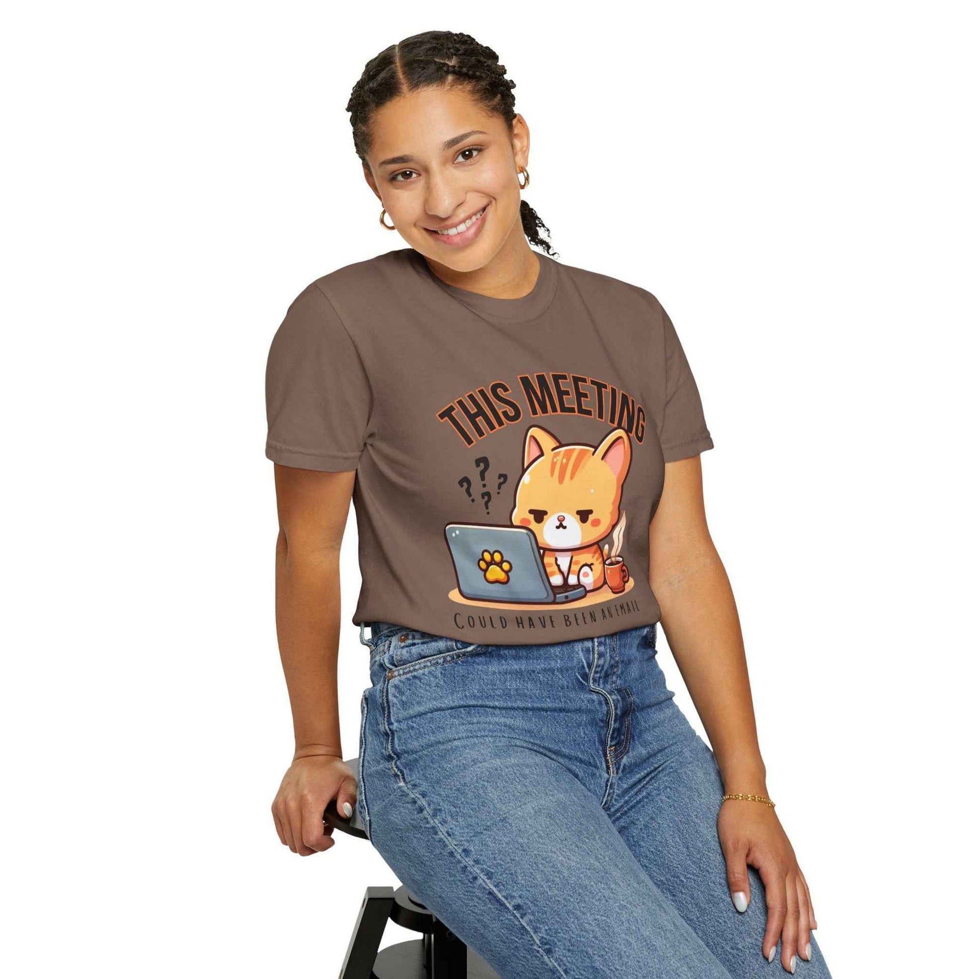 Cat Themed T-Shirt - This Meeting Could Have Been an Email