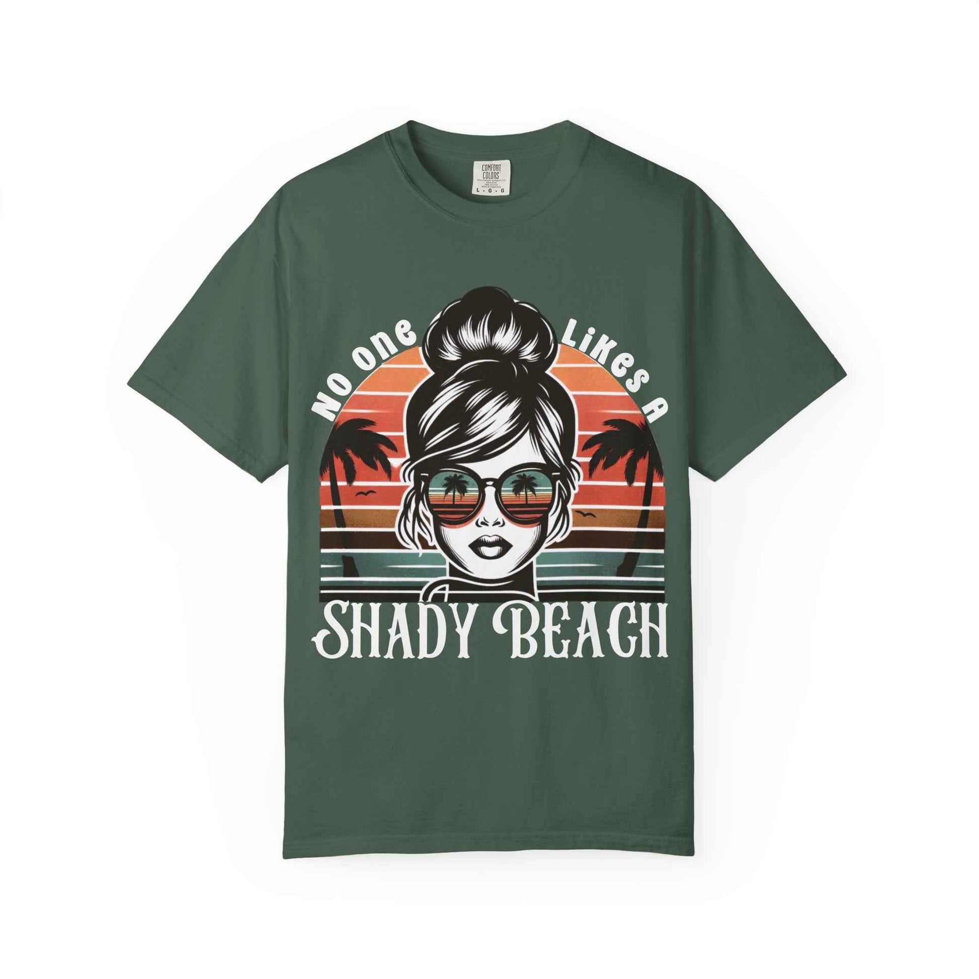 No One Likes a Shady Beach Unisex T-Shirt - Vintage Summer Vibe White Text