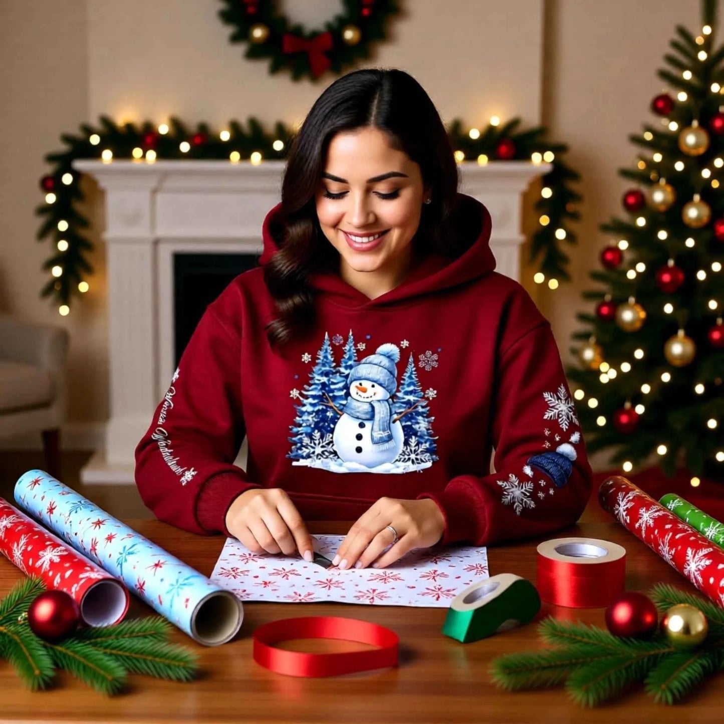 Snowman Winter Collection | Baby It’s Cold Outside, Winter Wonderland & Let It Snow Sweaters in Pink, Blue & Green | Cozy Christmas Crewnecks & Hoodies