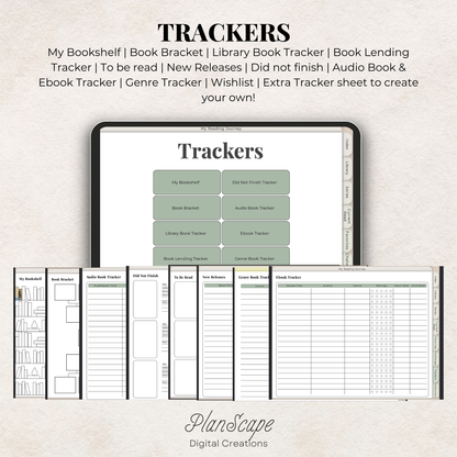 Minimalist Digital Reading Journal: Book Tracker & Series Planner