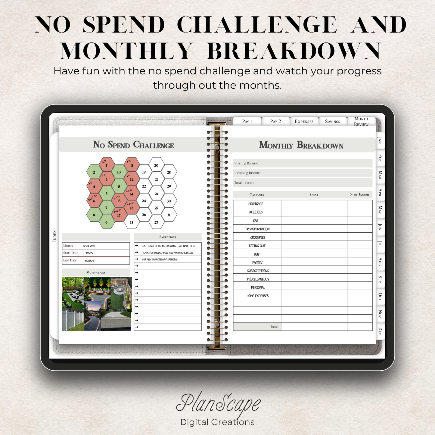 Digital Budget Planner: Undated Finance Organizer