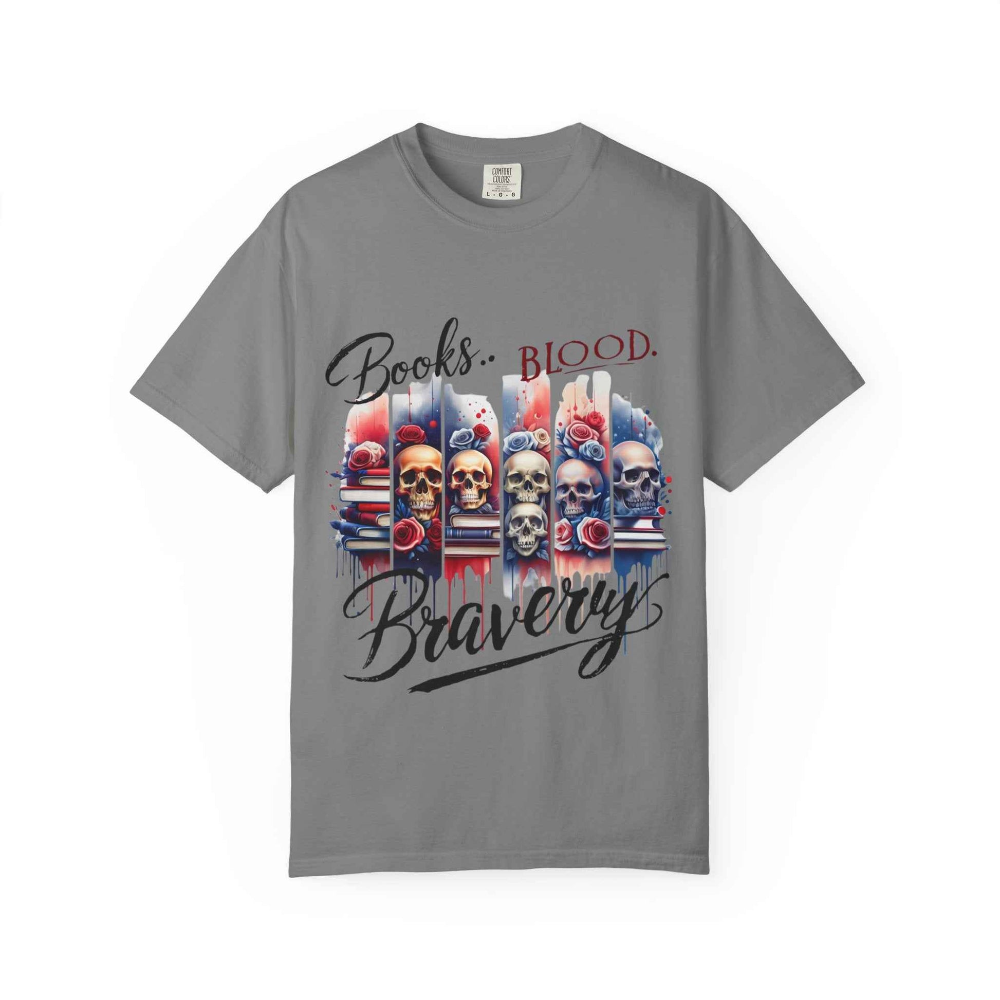 Books, Blood, and Bravery | Patriotic Graphic Tshirt