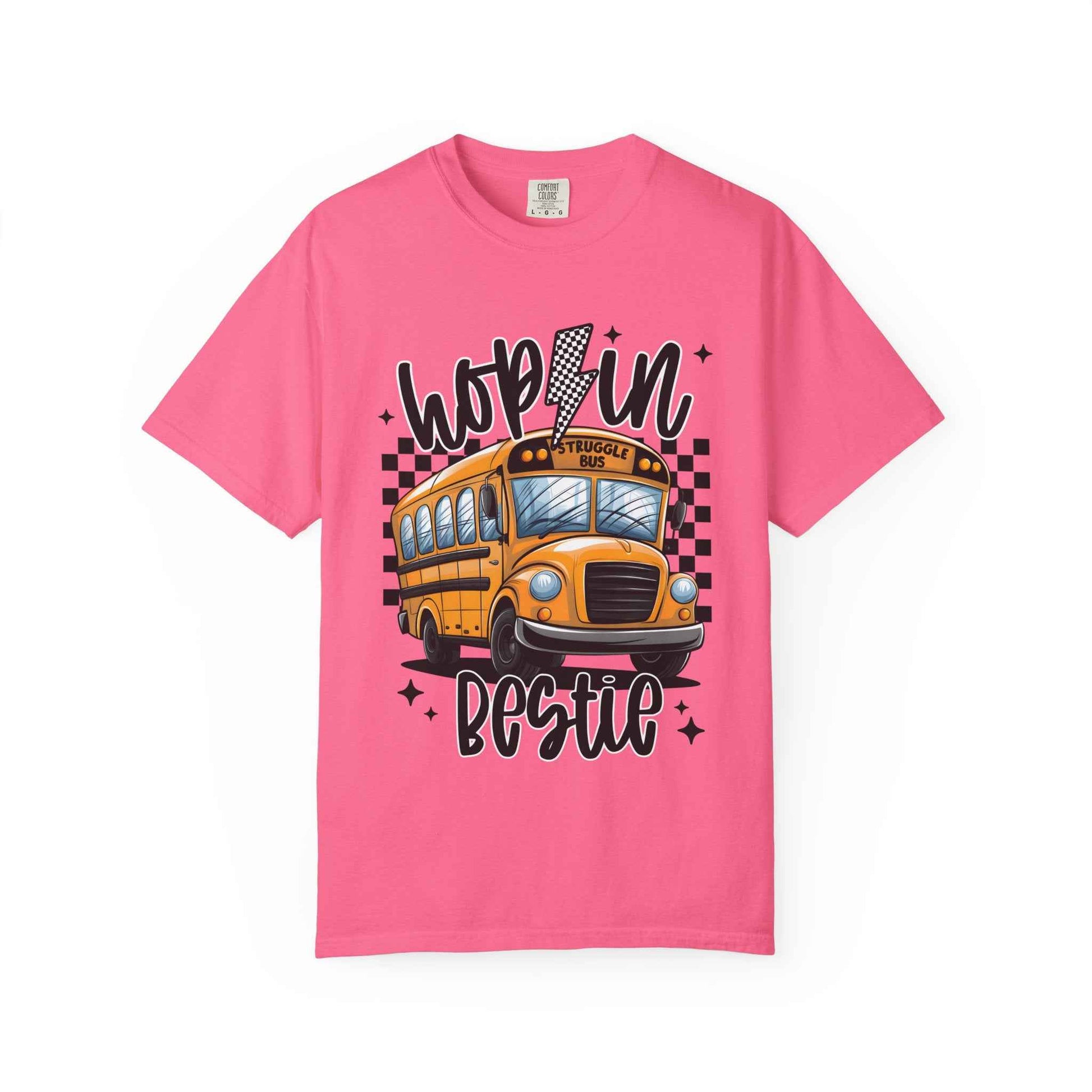 Hop On Bestie School Bus T-Shirt