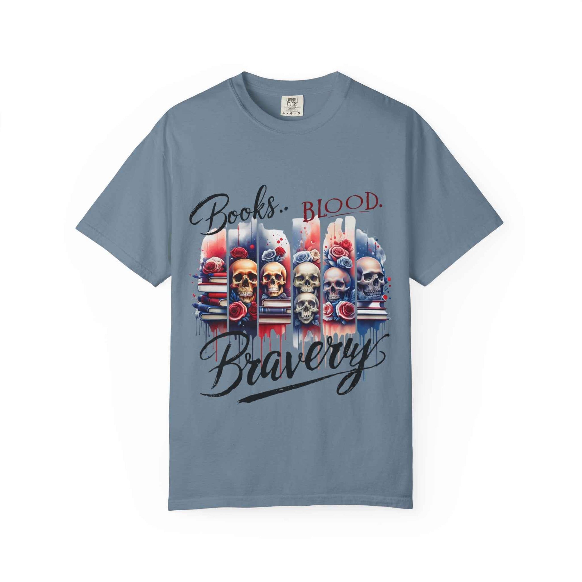 Books, Blood, and Bravery | Patriotic Graphic Tshirt