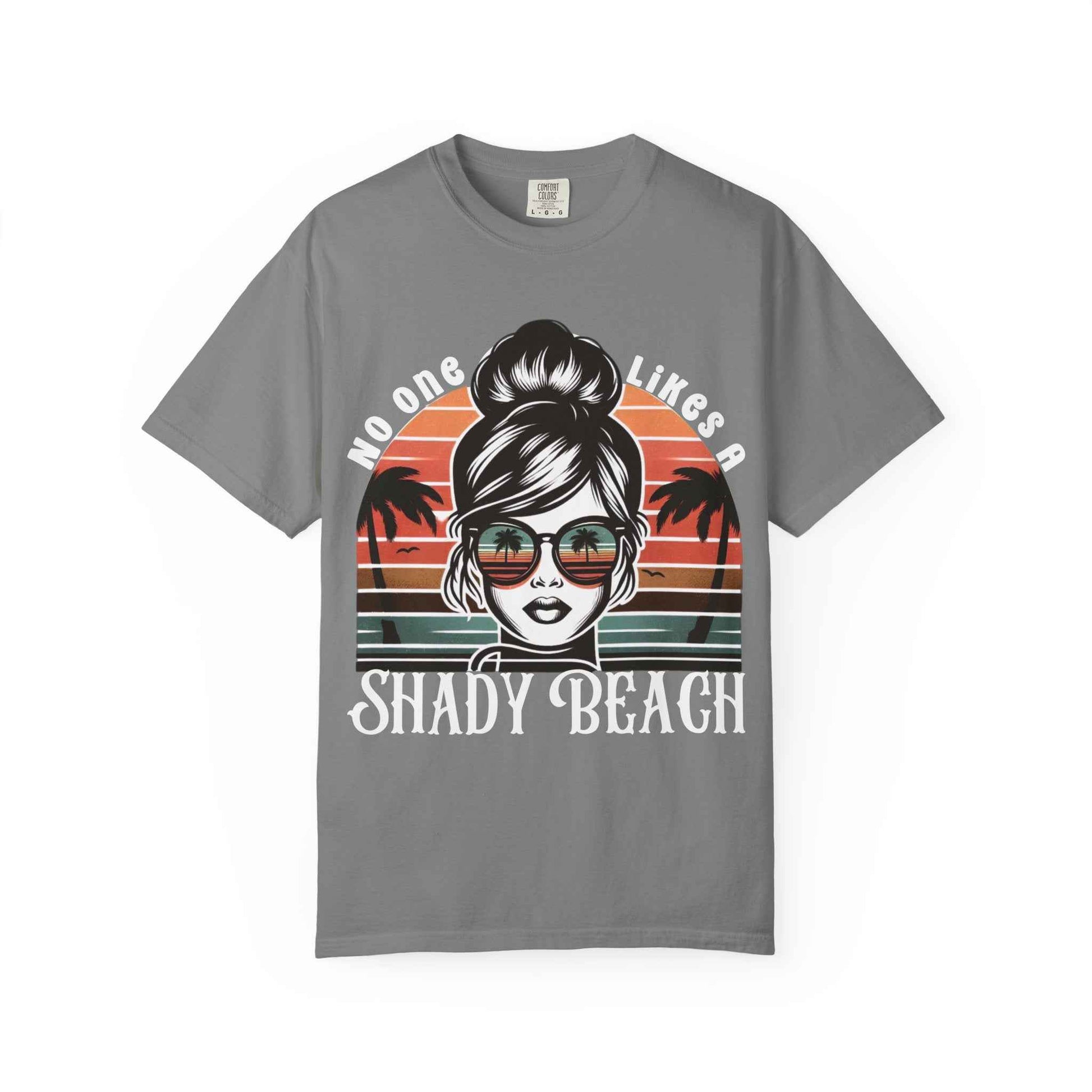 No One Likes a Shady Beach Unisex T-Shirt - Vintage Summer Vibe White Text