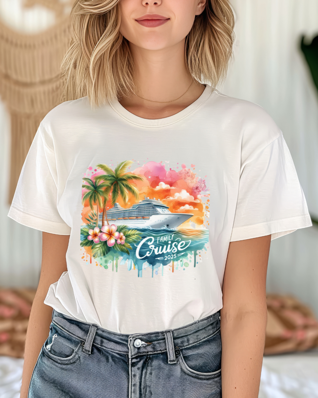 Family Cruise 2025 Watercolor T-Shirt