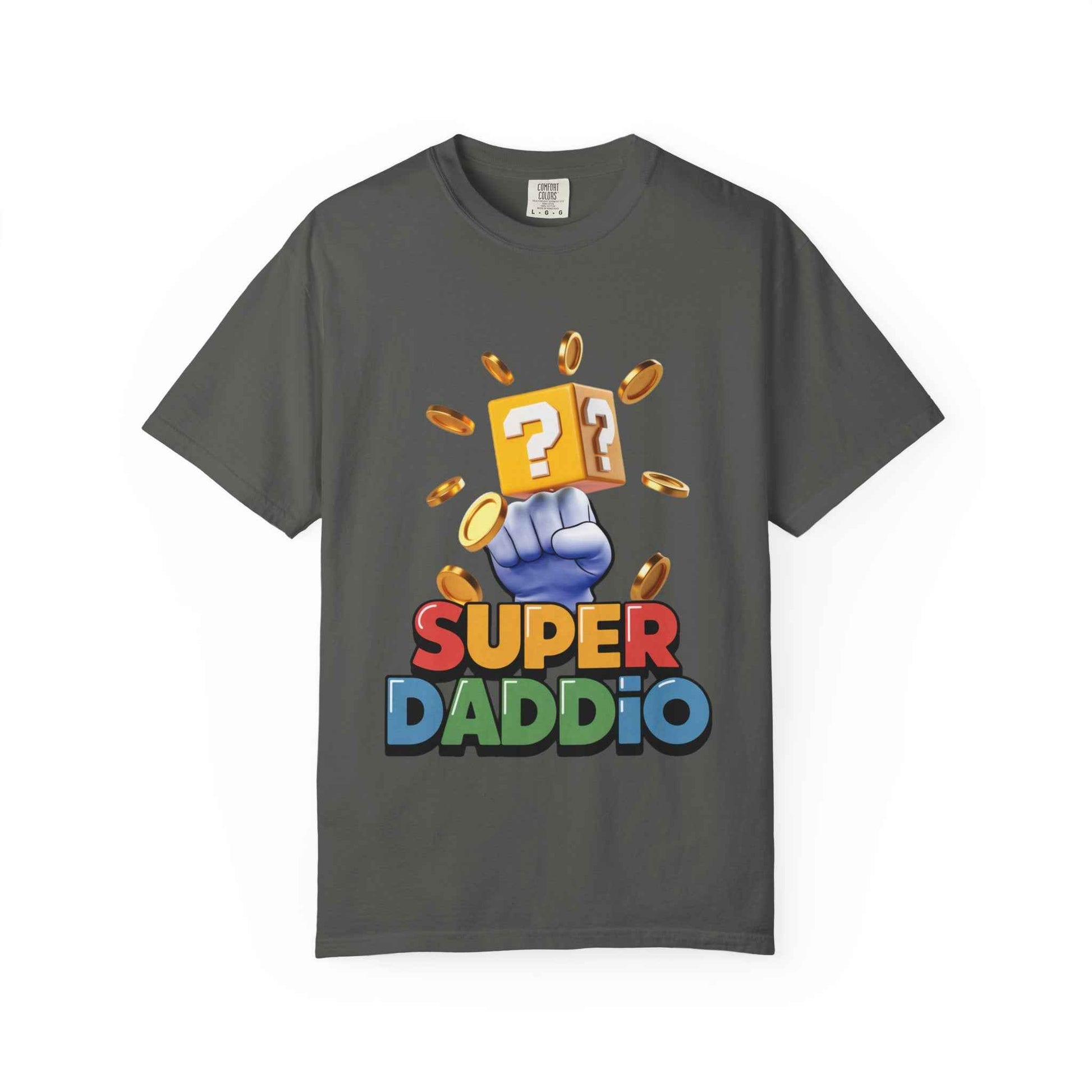 Super Daddio Garment-Dyed T-Shirt - Fun Gaming Tee for Dads