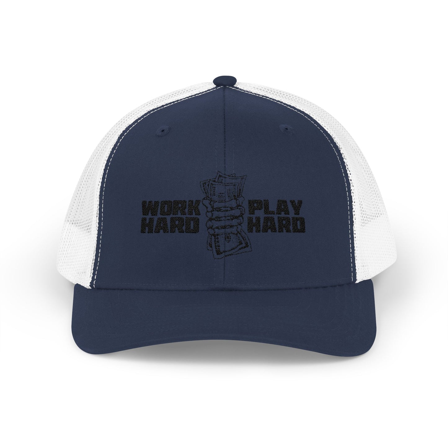 Work Hard Play Hard Snapback Trucker Cap