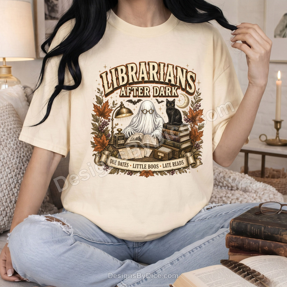 Librarians After Dark Shirt | Halloween Book Lover Tee