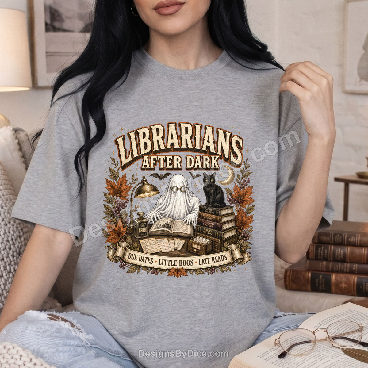 Librarians After Dark Shirt | Halloween Book Lover Tee