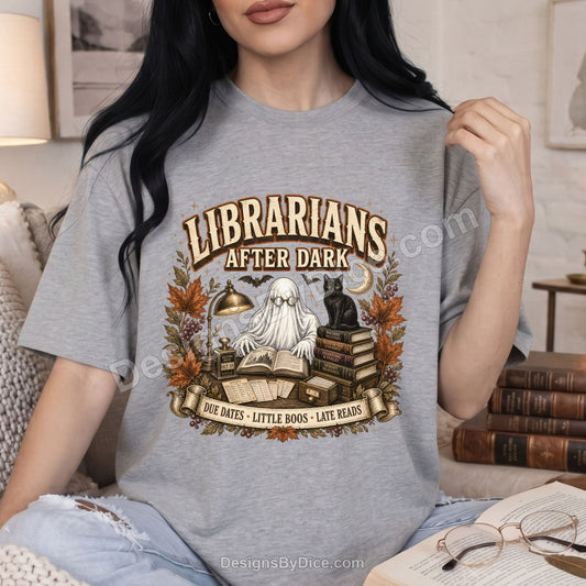 Librarians After Dark Shirt | Halloween Book Lover Tee
