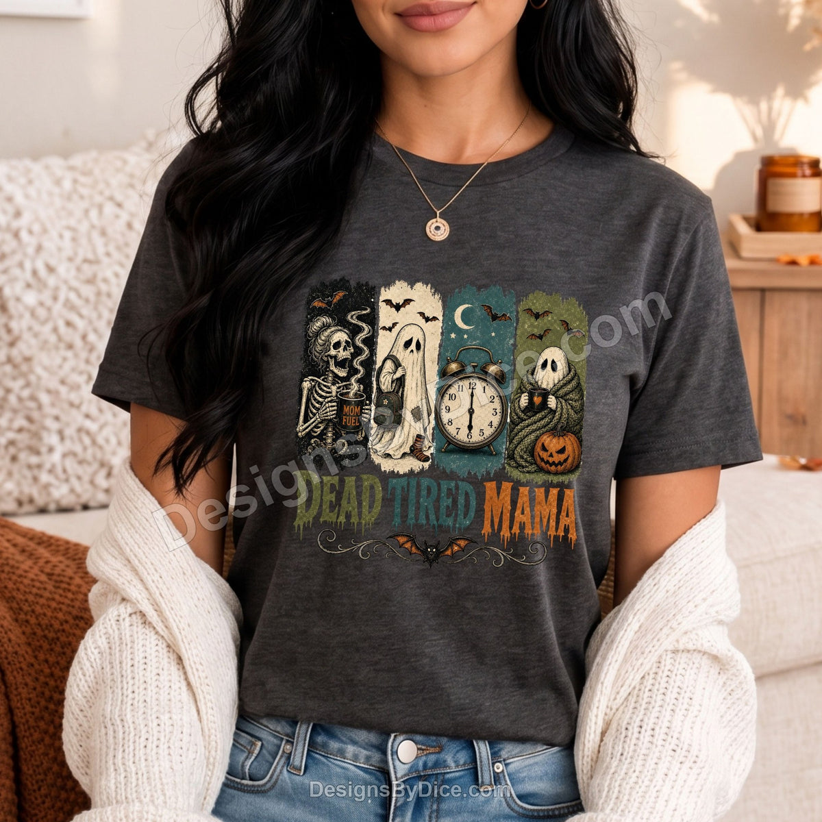 Dead Tired Mama Shirt | Funny Halloween Mom Tee