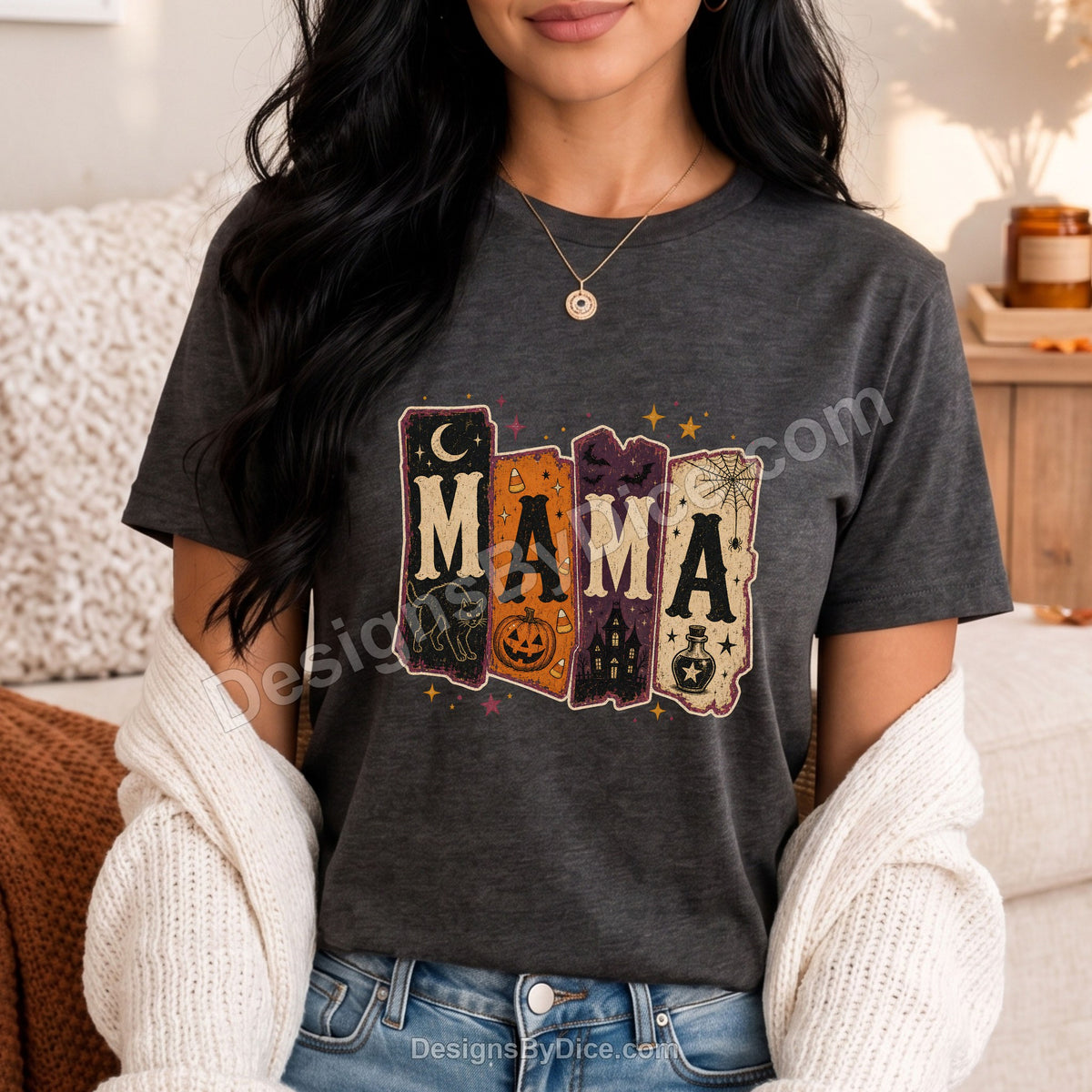 Spooky Mama Shirt | Vintage Halloween Mama Graphic Tee