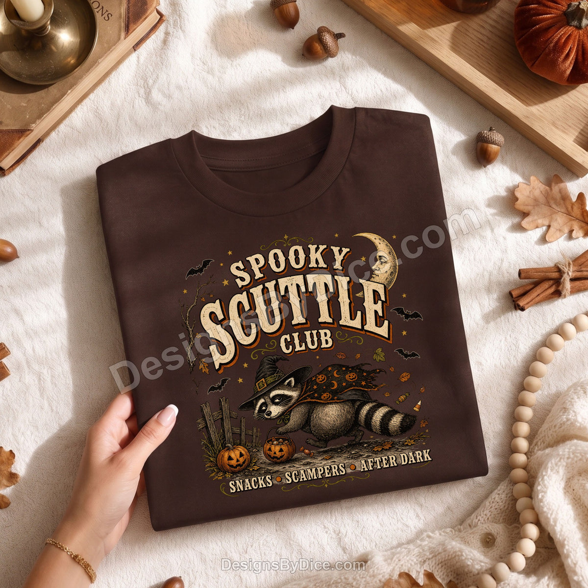 Spooky Scuttle Club Shirt | Halloween Raccoon Graphic Tee