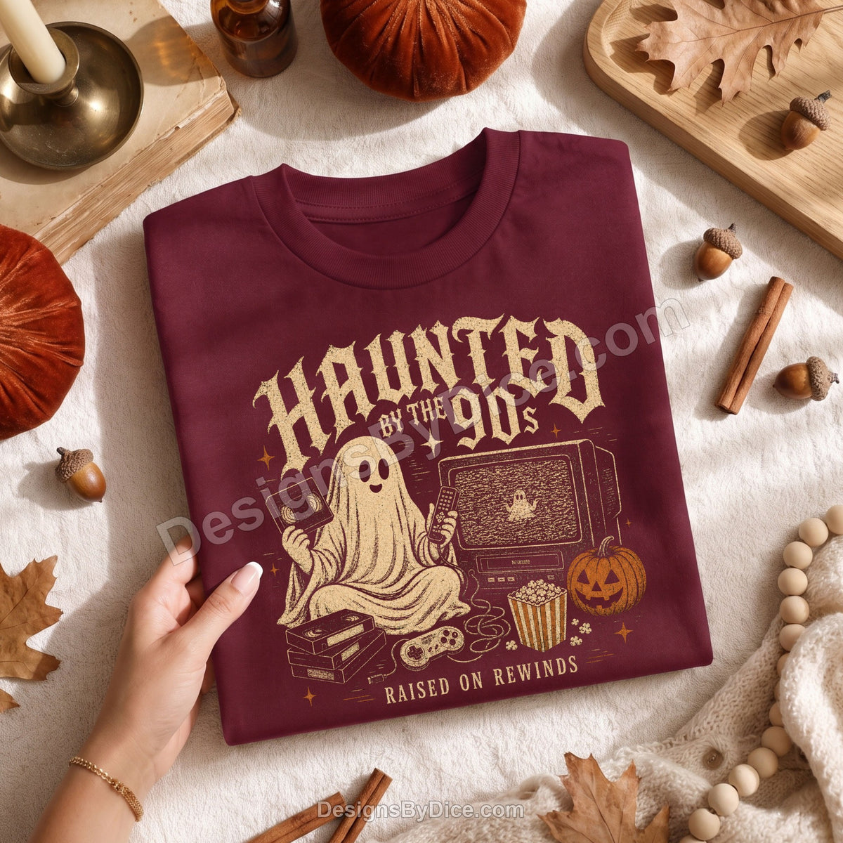Haunted by the 90s Shirt | Retro Halloween Ghost Graphic Tee
