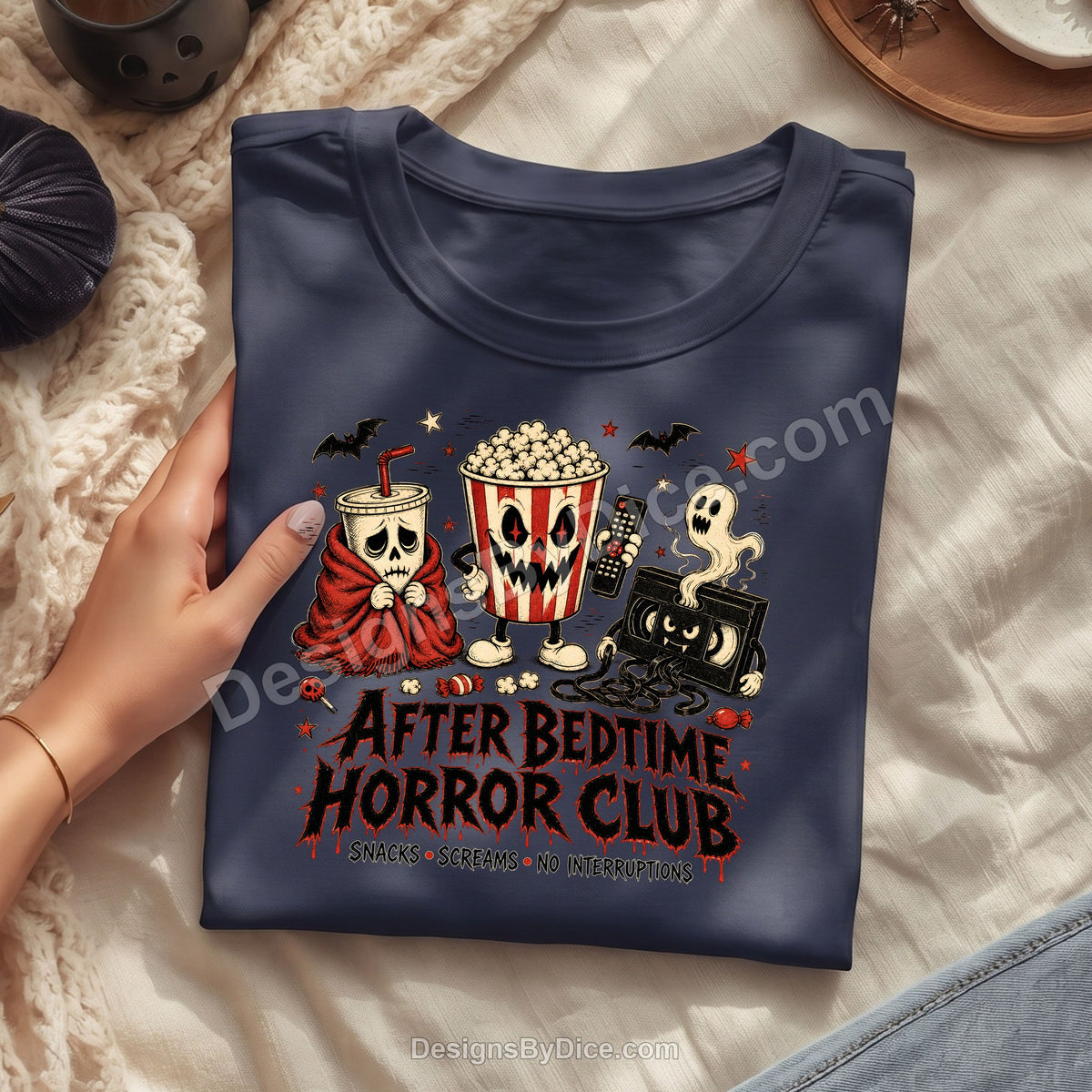 After Bedtime Horror Club Shirt | Retro Halloween Movie Tee