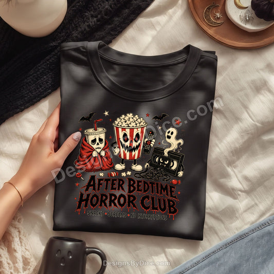 After Bedtime Horror Club Shirt | Retro Halloween Movie Tee