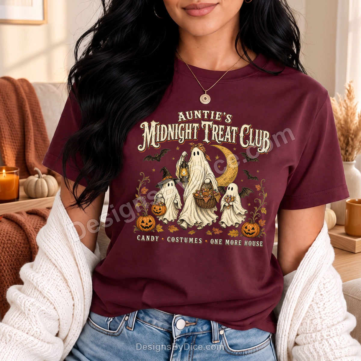 Auntie's Midnight Treat Club Shirt | Funny Halloween Aunt Graphic Tee