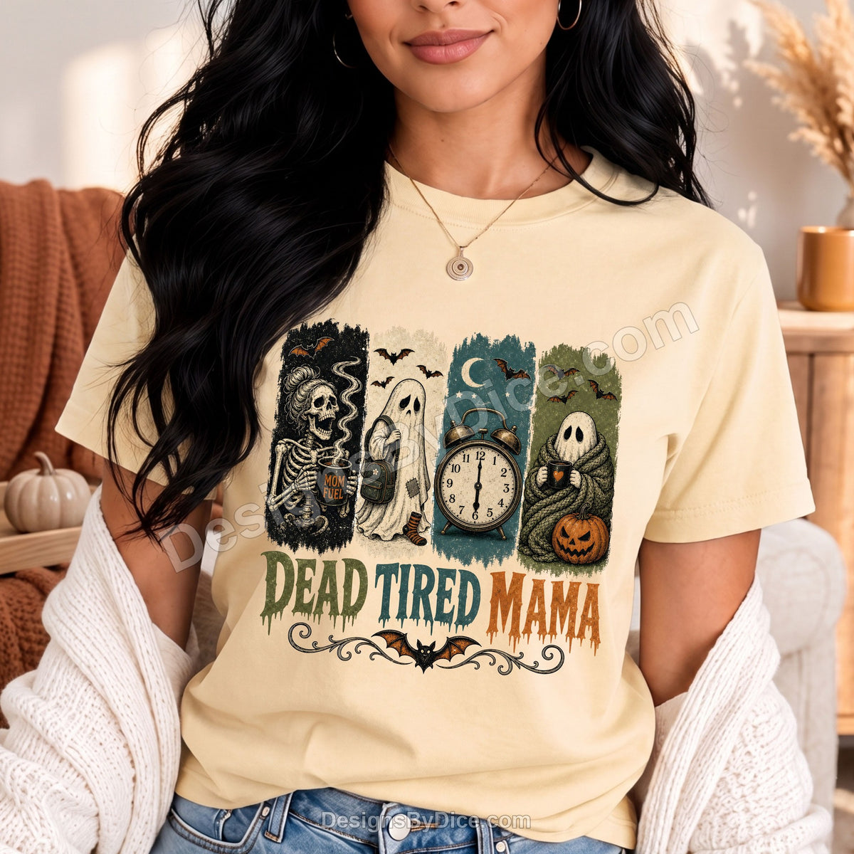 Dead Tired Mama Shirt | Funny Halloween Mom Tee
