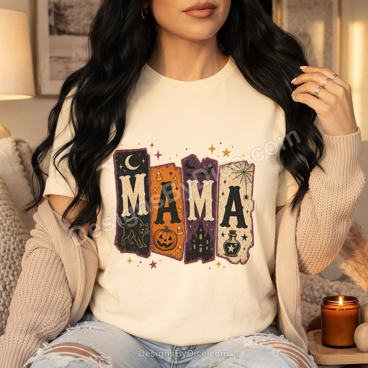 Spooky Mama Shirt | Vintage Halloween Mama Graphic Tee