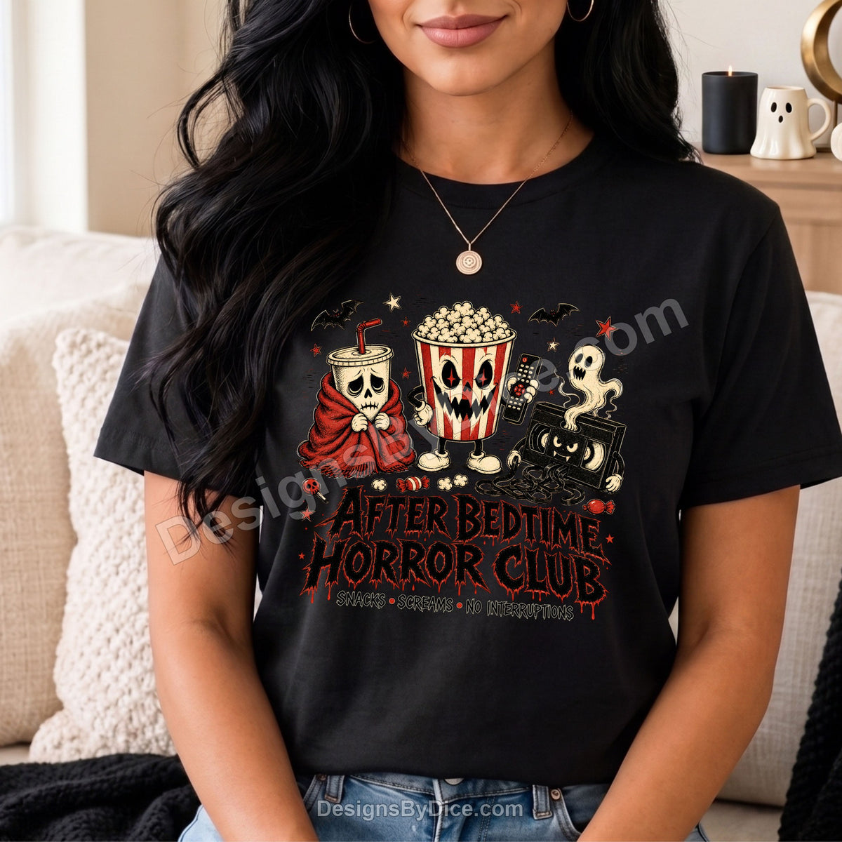 After Bedtime Horror Club Shirt | Retro Halloween Movie Tee