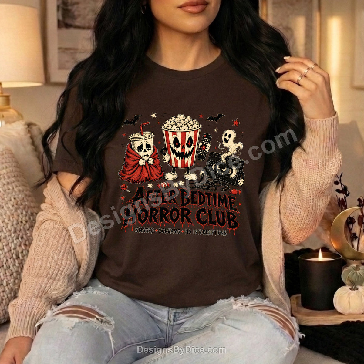 After Bedtime Horror Club Shirt | Retro Halloween Movie Tee