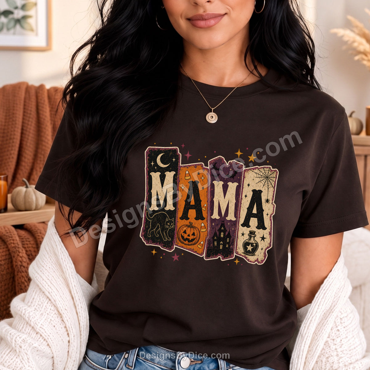 Spooky Mama Shirt | Vintage Halloween Mama Graphic Tee