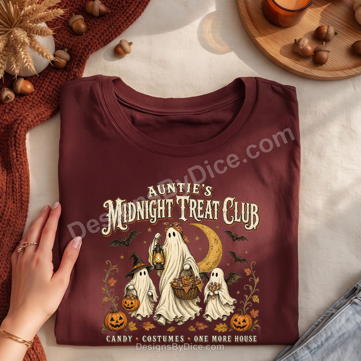 Auntie's Midnight Treat Club Shirt | Funny Halloween Aunt Graphic Tee