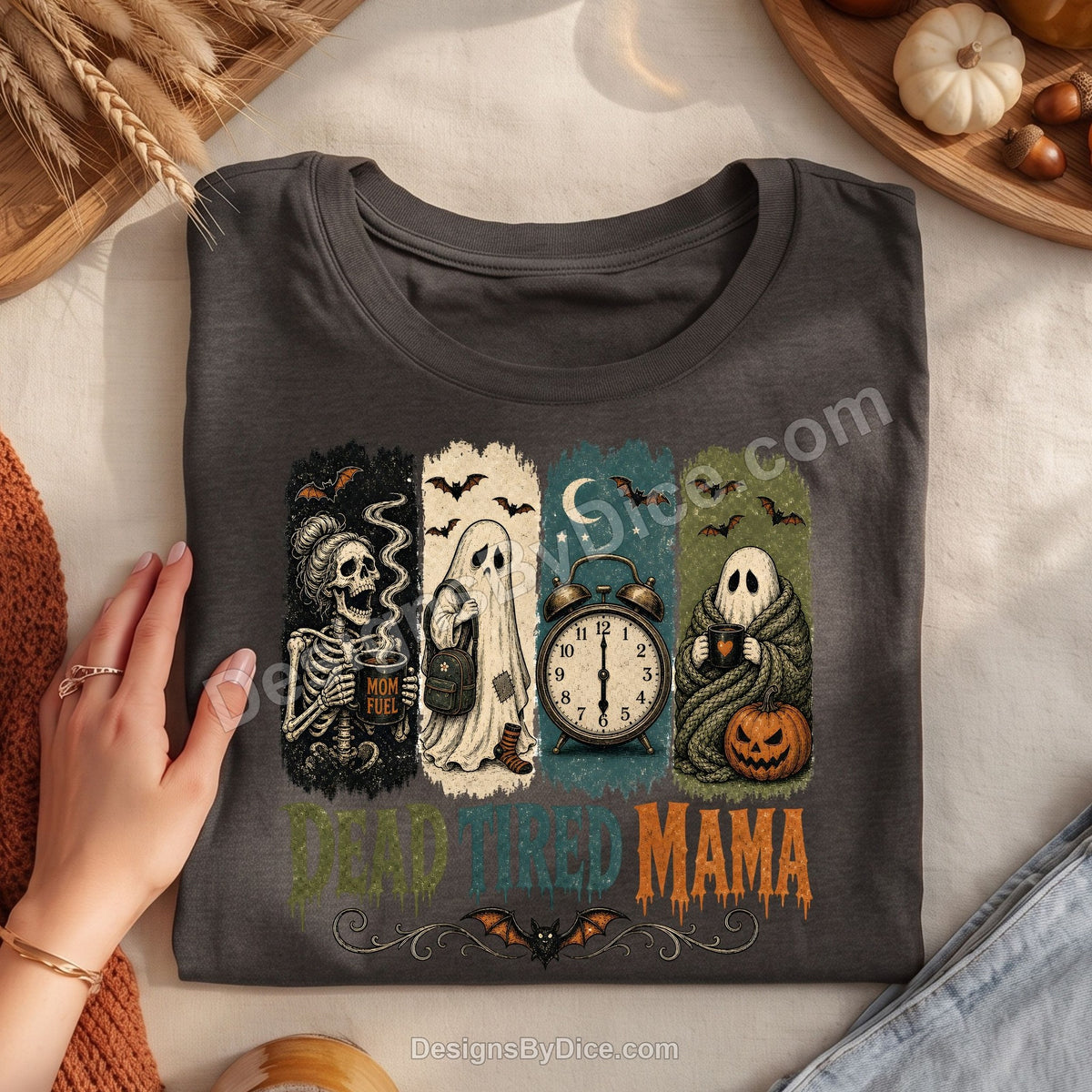 Dead Tired Mama Shirt | Funny Halloween Mom Tee