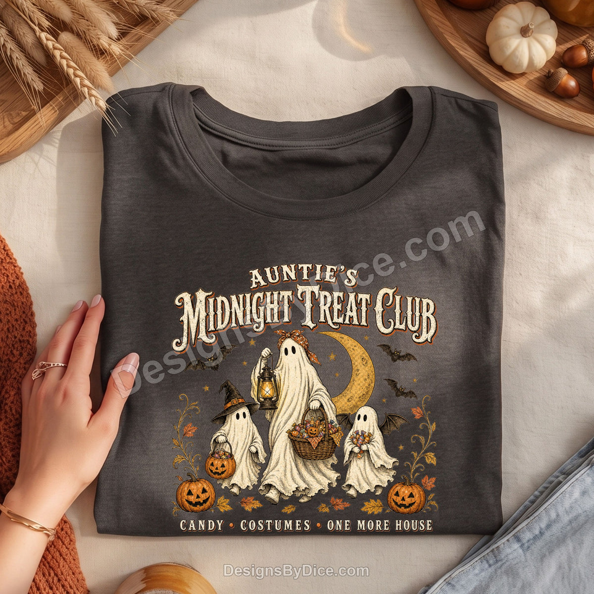 Auntie's Midnight Treat Club Shirt | Funny Halloween Aunt Graphic Tee