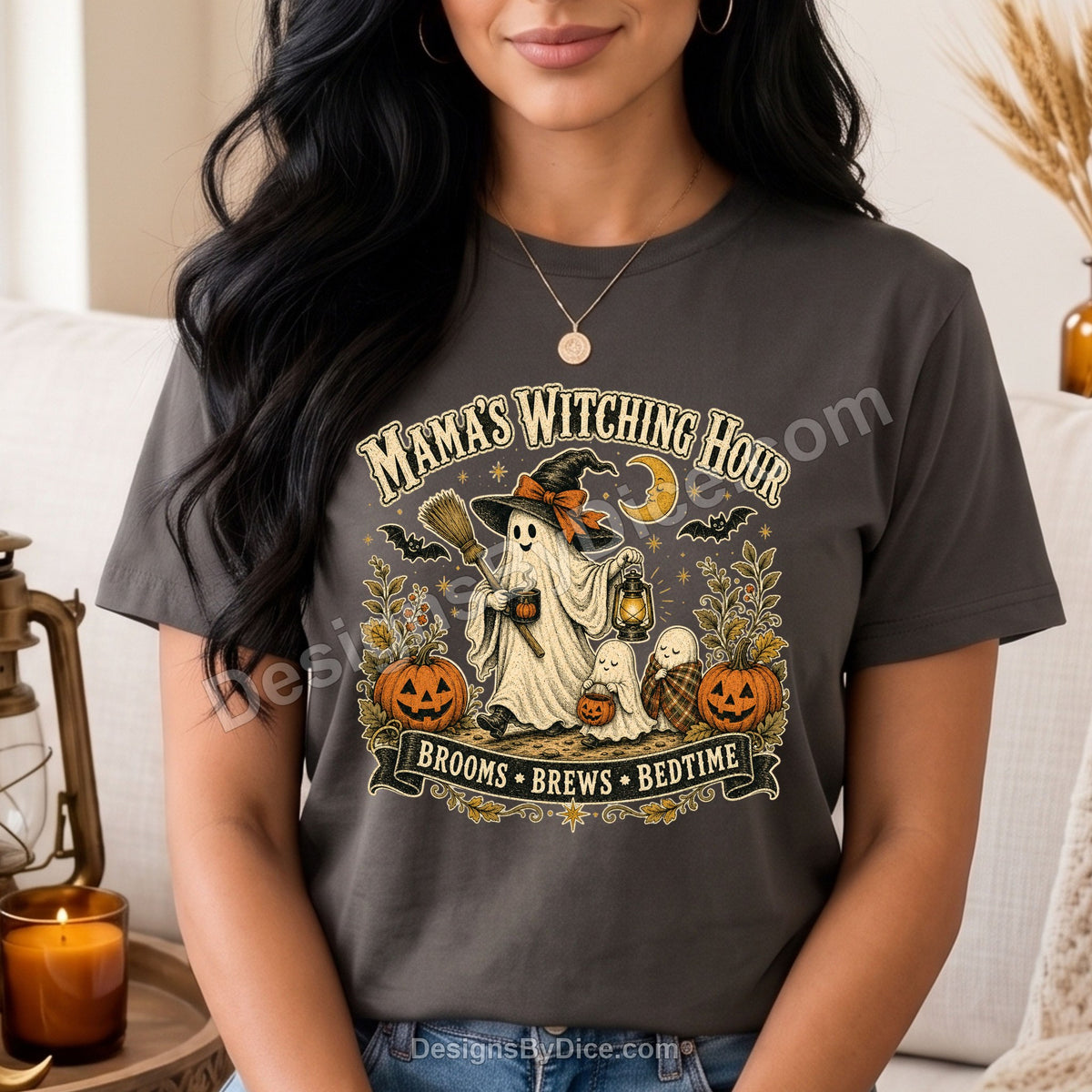 Mama's Witching Hour Shirt | Cute Halloween Mom Ghost Tee