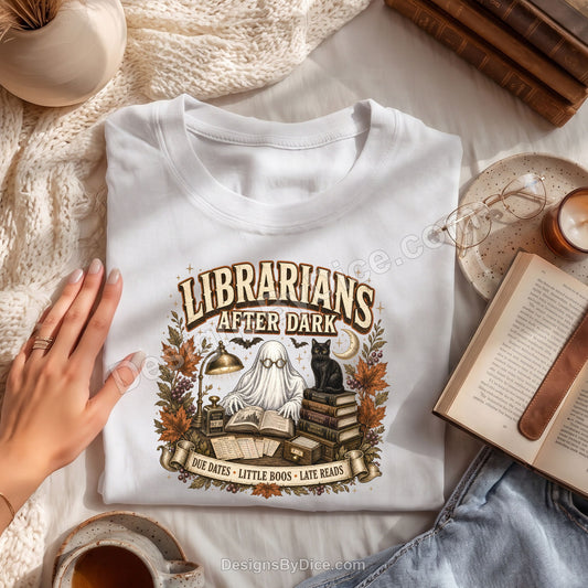 Librarians After Dark Shirt | Halloween Book Lover Tee