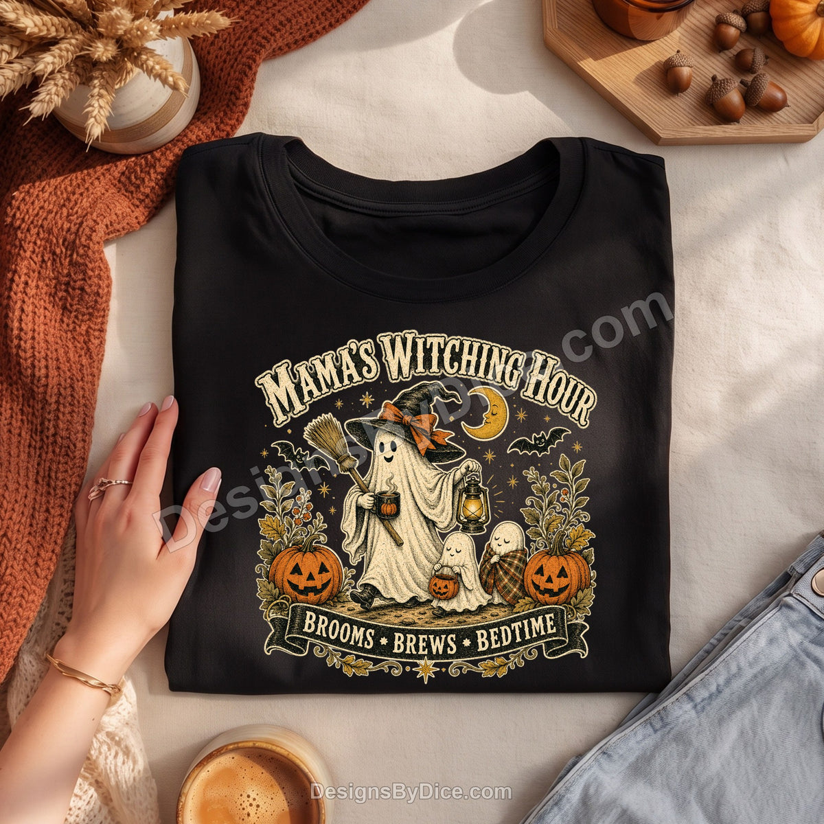 Mama's Witching Hour Shirt | Cute Halloween Mom Ghost Tee