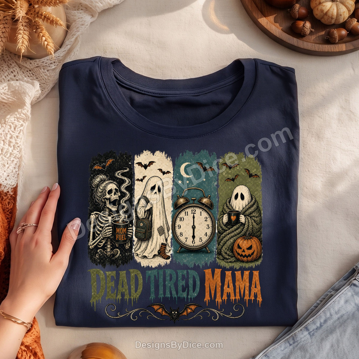 Dead Tired Mama Shirt | Funny Halloween Mom Tee