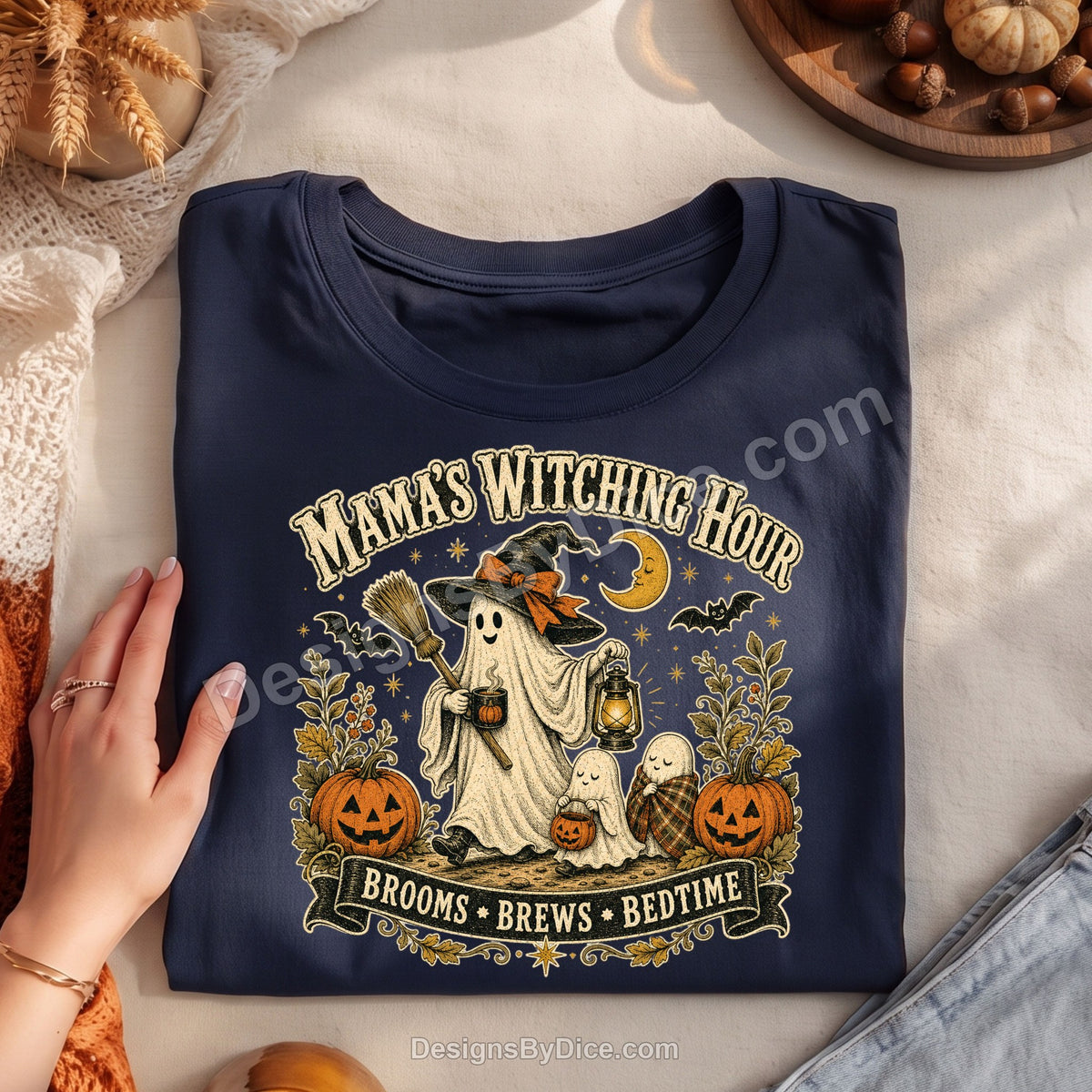 Mama's Witching Hour Shirt | Cute Halloween Mom Ghost Tee
