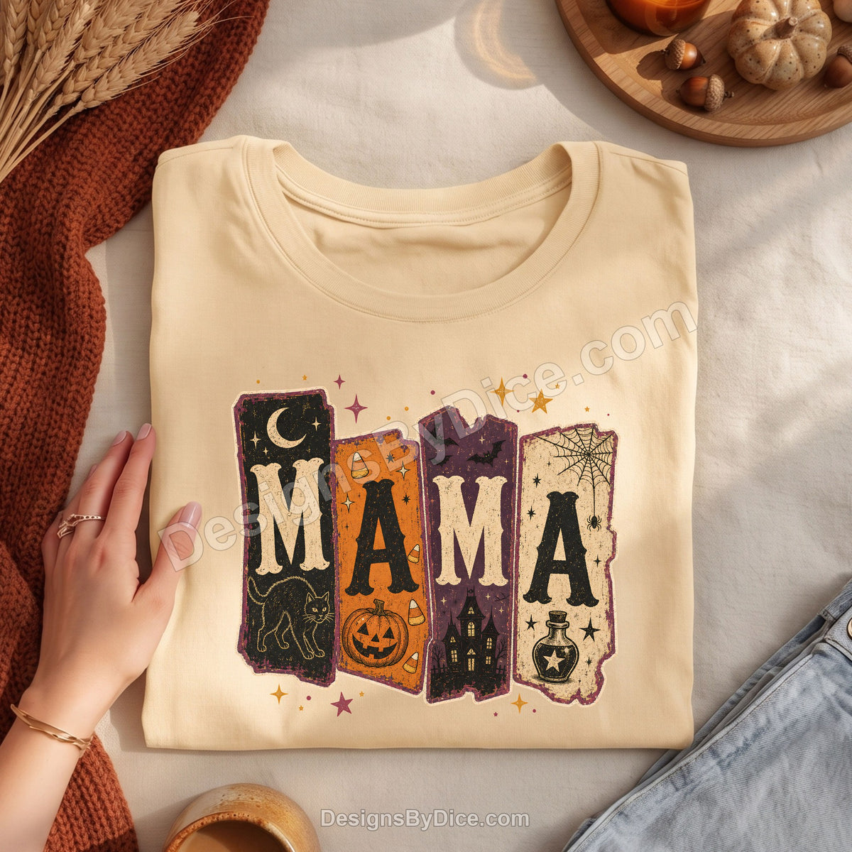 Spooky Mama Shirt | Vintage Halloween Mama Graphic Tee