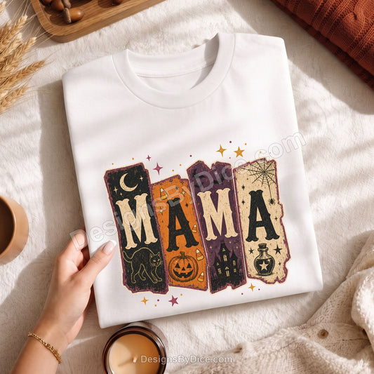 Spooky Mama Shirt | Vintage Halloween Mama Graphic Tee